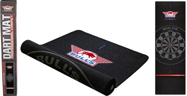 Bull's Carpet Dartmat + Oche 300x90cm - Black