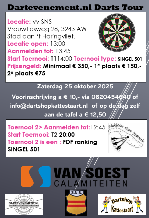 Dartevenement.nl darts tour sns 25-10-2025 25-10-2025 Dartevenement.nl Darts Tour. SNS