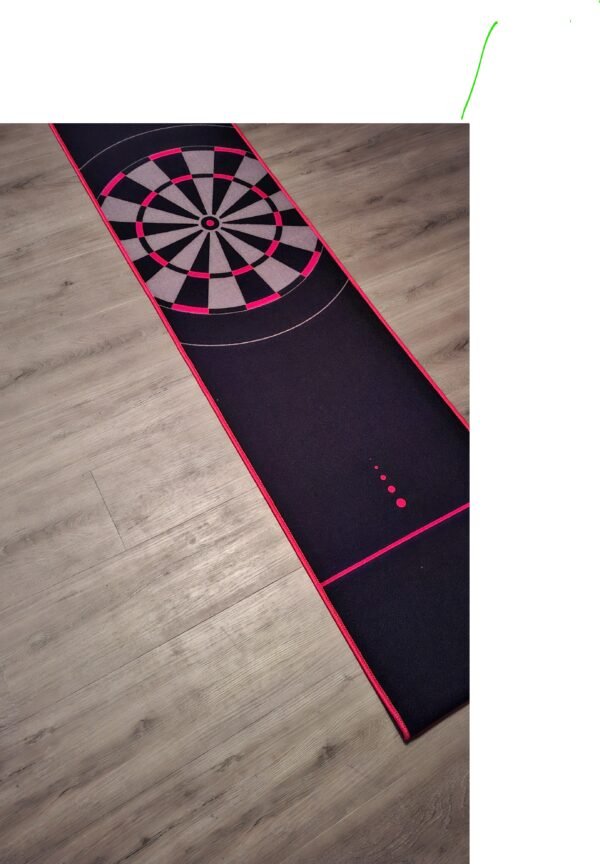 Dartshop Kattestaart Carpet Dart Mat 280cm x 60cm Black / Red Dartbord Design