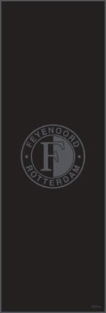Dartmat Feyenoord Zwart Met Logo - 285 x 80 cm