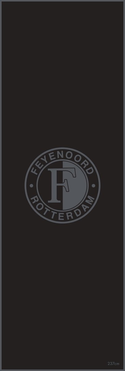 ajax zwart mat logo Dartmat Feyenoord Zwart Met Logo - 285 x 80 cm