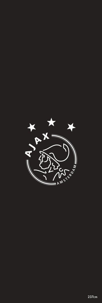 ajax zwart mat logo Dartmat Ajax Zwart Met Ajax Logo - 285 x 80 cm
