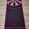 Dartshop Kattestaart Carpet Dart Mat 280cm x 60cm Black / Red Dartbord Design