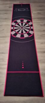 Dartshop Kattestaart Carpet Dart Mat 280cm x 60cm Black / Red Dartbord Design