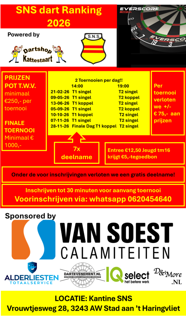vv SNS Dart ranking 2026