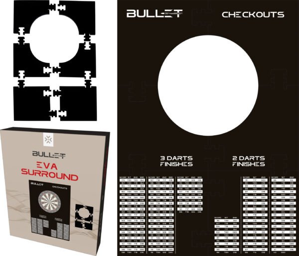 Bullet-6pcs Puzzle Square Surround Black