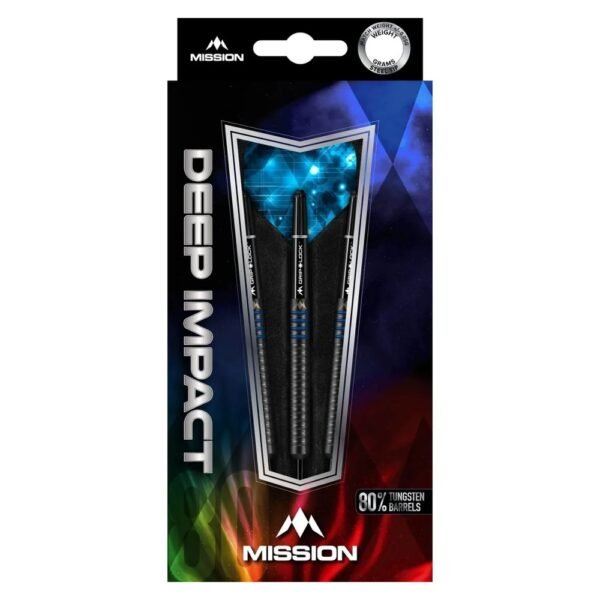 Mission Deep Impact M1 Blue 80% – 21 gram – Steeltip Dartpijlen
