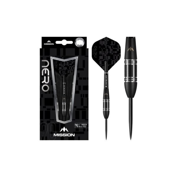 5057270082460_01 Mission Nero M3 Rear Grip 90% – 21 gram – Steeltip Dartpijlen