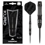 5057270082712_01 Mission Kuro M2 Black Titanium 95% – 21 gram – Steeltip Dartpijlen