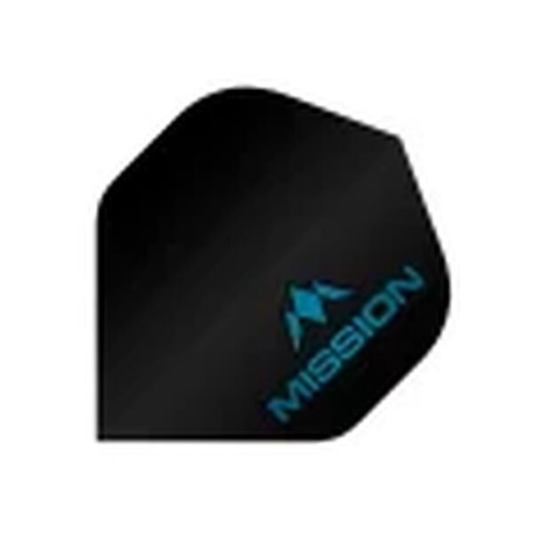 Mission - Logo - Dart Flights - No2 - 100 Micron - Blue logo