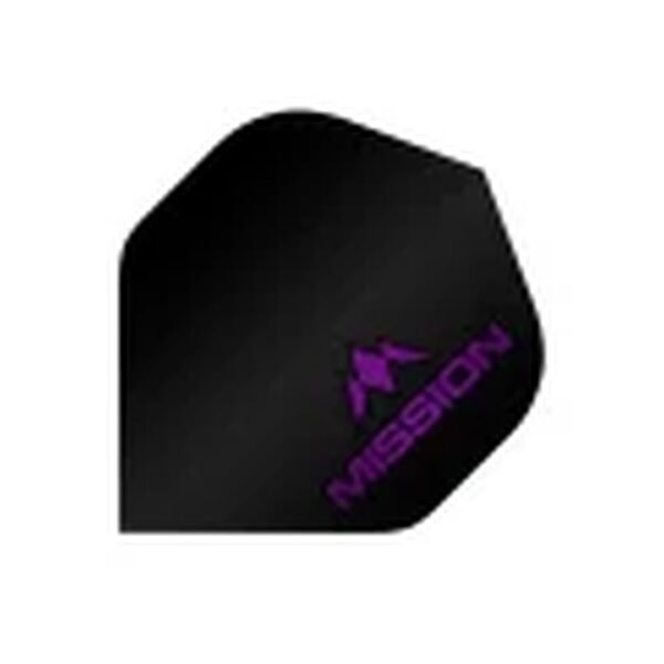 Mission - Logo - Dart Flights - No2 - 100 Micron - Purple logo