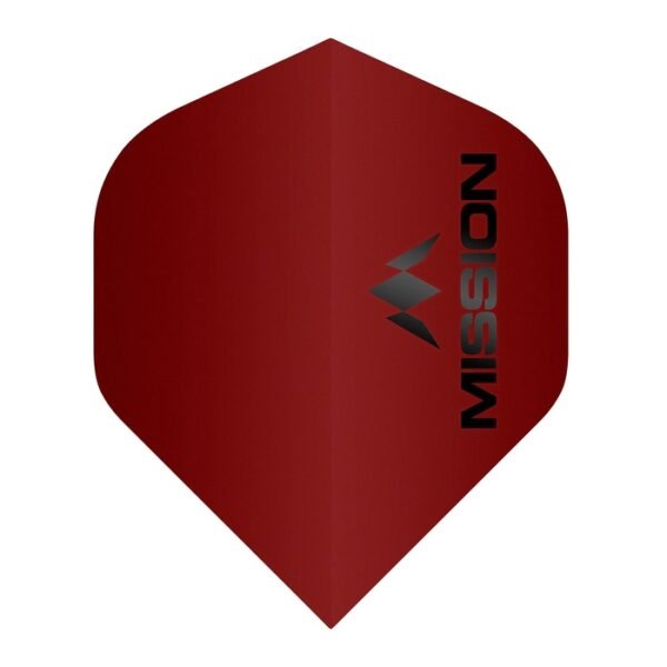 Mission - Logo - Dart Flights - No2 - 100 Micron - matt Red