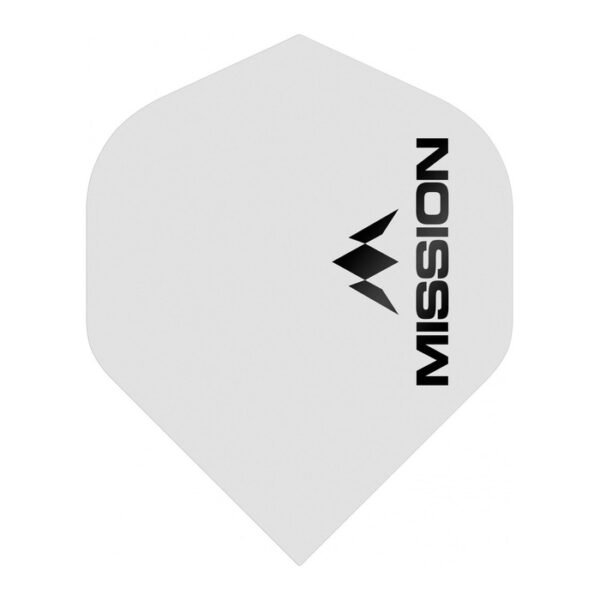 Mission - Logo - Dart Flights - No2 - 100 Micron - matt White