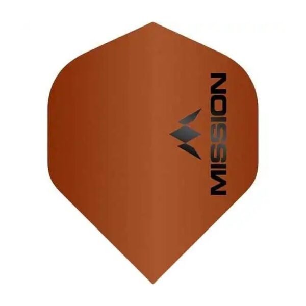 Mission - Logo - Dart Flights - No2 - 100 Micron - matt Bronze
