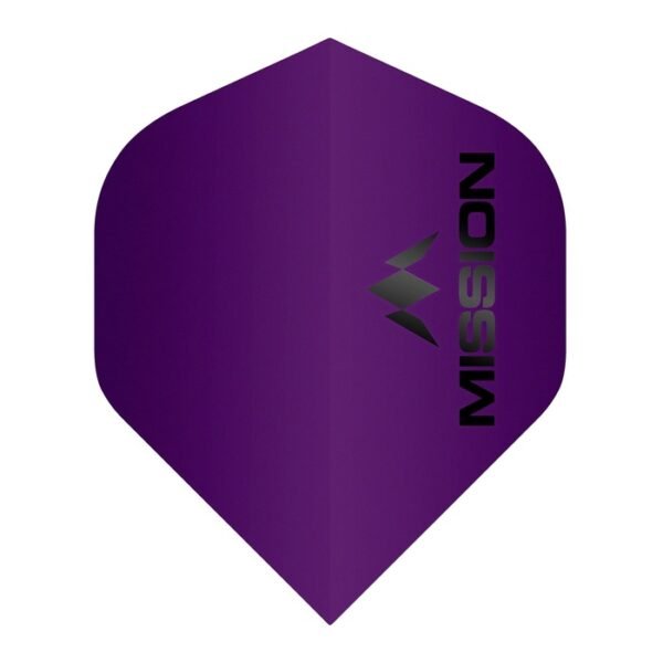 Mission - Logo - Dart Flights - No2 - 100 Micron - matt Purple