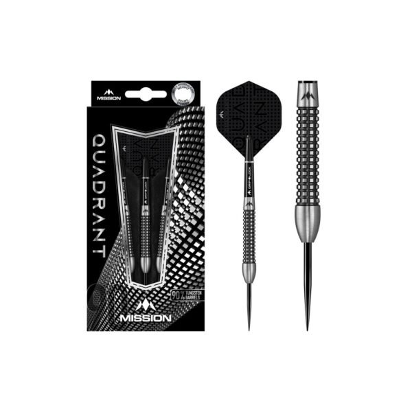 5057270084624_01 Mission Quadrant M3 Quad Grip 90% – 23 gram – Steeltip Dartpijlen