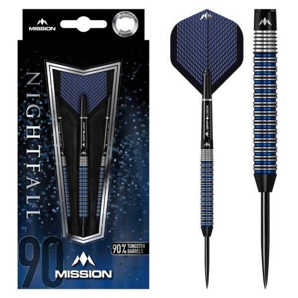 5057270085690_01 Mission Nightfall M2 Straight Ring 90% – 24 gram – Steeltip Dartpijlen