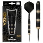 Mission Onza M1 Black & Gold Brass – 24 gram – Steeltip Dartpijlen