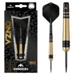 Mission Onza M2 Black & Gold Brass – 22 gram – Steeltip Dartpijlen