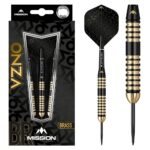 Mission Onza M4 Black & Gold Brass – 24 gram – Steeltip Dartpijlen