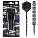 Mission Spiro M1 Graphite PVD 90% – 23 gram – Steeltip Dartpijlen