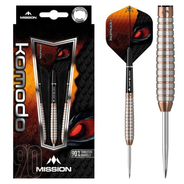 5057270189534_01 Mission Komodo GX M2 Micro Rose Gold 90% – 25 gram – Steeltip Dartpijlen