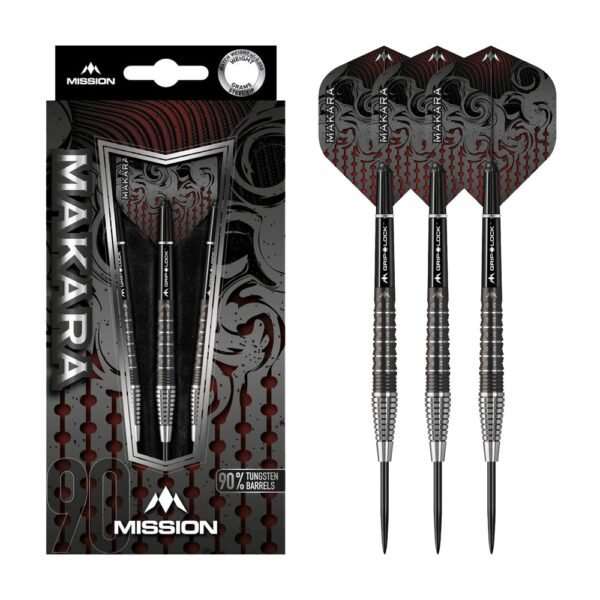 5057270189756_01 Mission Makara M2 Graphite PVD 90% – 21 gram – Steeltip Dartpijlen