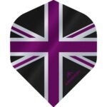 Mission - Alliance - Union Jack - Dart Flights - No2 - 100 Micron - Black with Purple