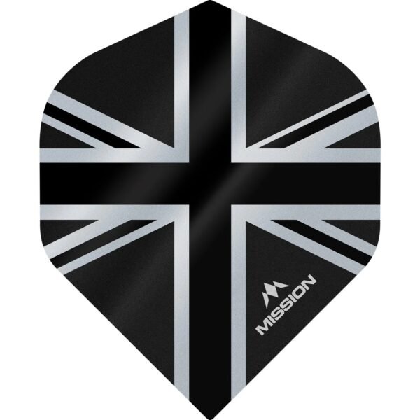 Mission - Alliance - Union Jack - Dart Flights - No2 - 100 Micron - Black