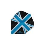 Mission - Alliance - Union Jack - Dart Flights - No6 - 100 Micron - Black with Blue