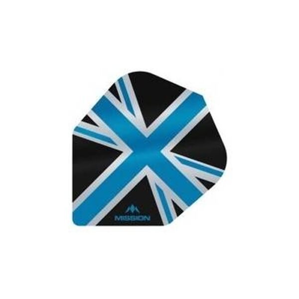 Mission - Alliance - Union Jack - Dart Flights - No6 - 100 Micron - Black with Blue