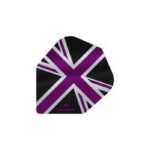 Mission - Alliance - Union Jack - Dart Flights - No6 - 100 Micron - Black with Purple