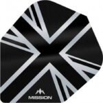 Mission - Alliance - Union Jack - Dart Flights - No6 - 100 Micron - Black