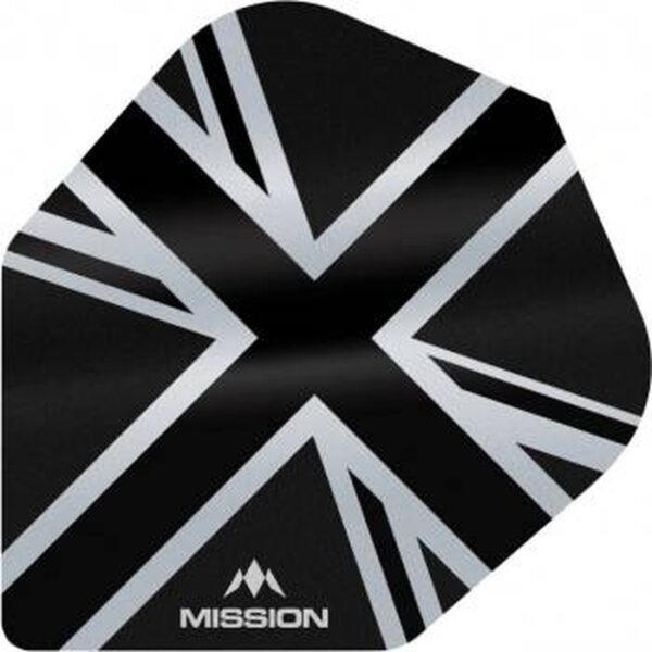 Mission - Alliance - Union Jack - Dart Flights - No6 - 100 Micron - Black