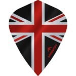 Mission - Alliance - Union Jack - Dart Flights - KITE - 100 Micron - Black with Red