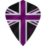 Mission - Alliance - Union Jack - Dart Flights - KITE - 100 Micron - Black with Purple