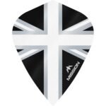 Mission - Alliance - Union Jack - Dart Flights - KITE - 100 Micron - Black with White