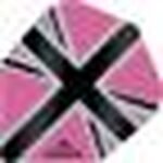 5057270191490_01 Mission - Alliance-X - Union Jack - Dart Flights - No6 - 100 Micron - Pink with Black