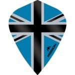 Mission - Alliance-X - Union Jack - Dart Flights - KITE - 100 Micron - Black with Blue