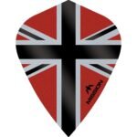 5057270191520_01 Mission - Alliance-X - Union Jack - Dart Flights - KITE - 100 Micron - Black with Red