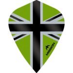 Mission - Alliance-X - Union Jack - Dart Flights - KITE - 100 Micron - Black with Green