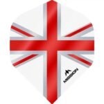 Mission - Alliance - Union Jack - Dart Flights - No2 - 100 Micron - White with Red