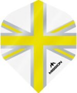 Mission - Alliance - Union Jack - Dart Flights - No2 - 100 Micron - White with Yellow