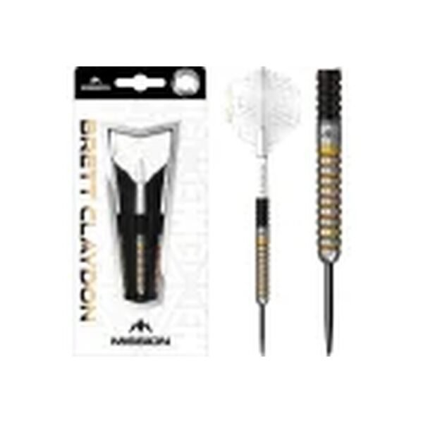 Mission Brett Claydon Black & Gold 90% – 24 gram – Steeltip Dartpijlen