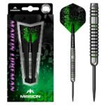 5057270198031_01 Mission Martin Lukeman Smash Black & Green 90% – 23 gram – Steeltip Dartpijlen