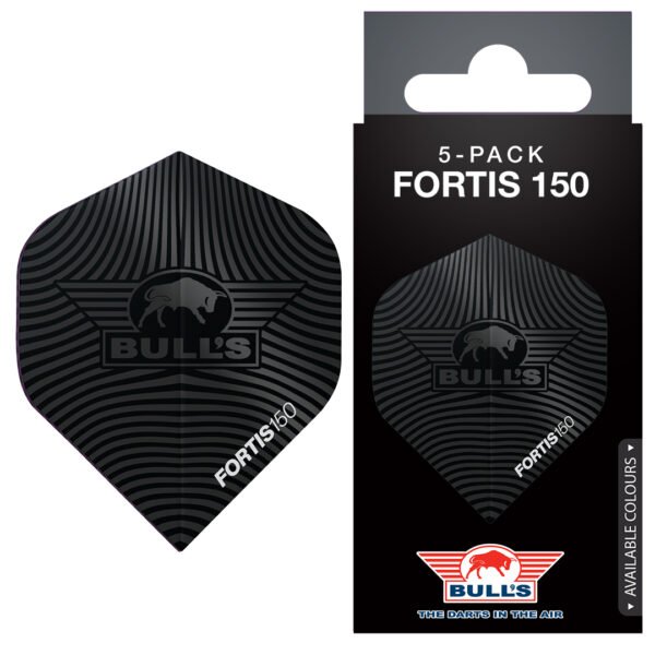 51012 Bulls Fortis 150 Black 5-Pack Bull's Flights Fortis 150 nr.2 Black 5 Pack