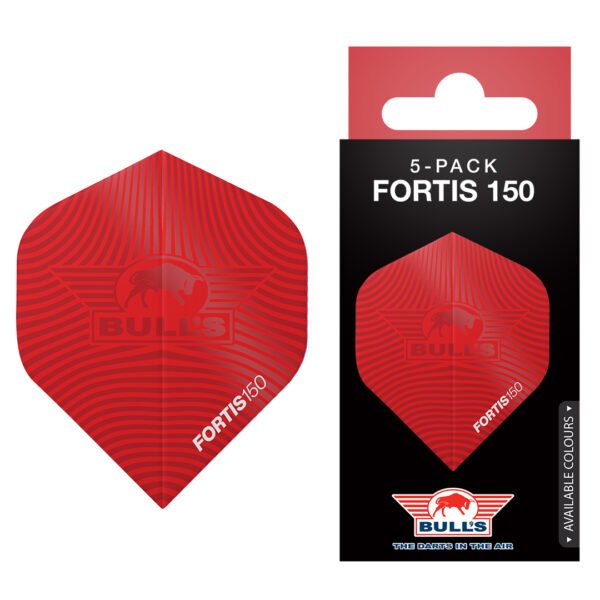 51013 Bulls Fortis 150 Red 5-Pack Bull's Flights Fortis 150 nr.2 Red 5 Pack