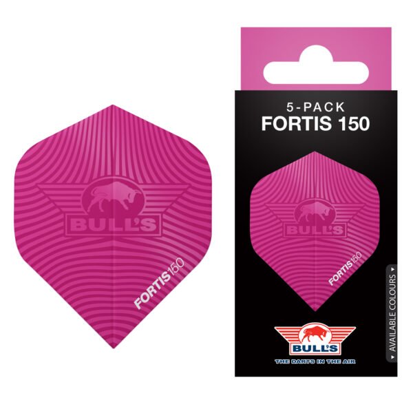 51016 Bulls Fortis 150 Pink 5-Pack Bull's Flights Fortis 150 nr.2 Pink 5 Pack