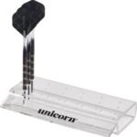 Unicorn Dart Stand - Clear Acrylic - Holds 6 Sets of Darts