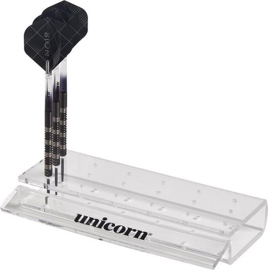 Unicorn Dart Stand - Clear Acrylic - Holds 6 Sets of Darts